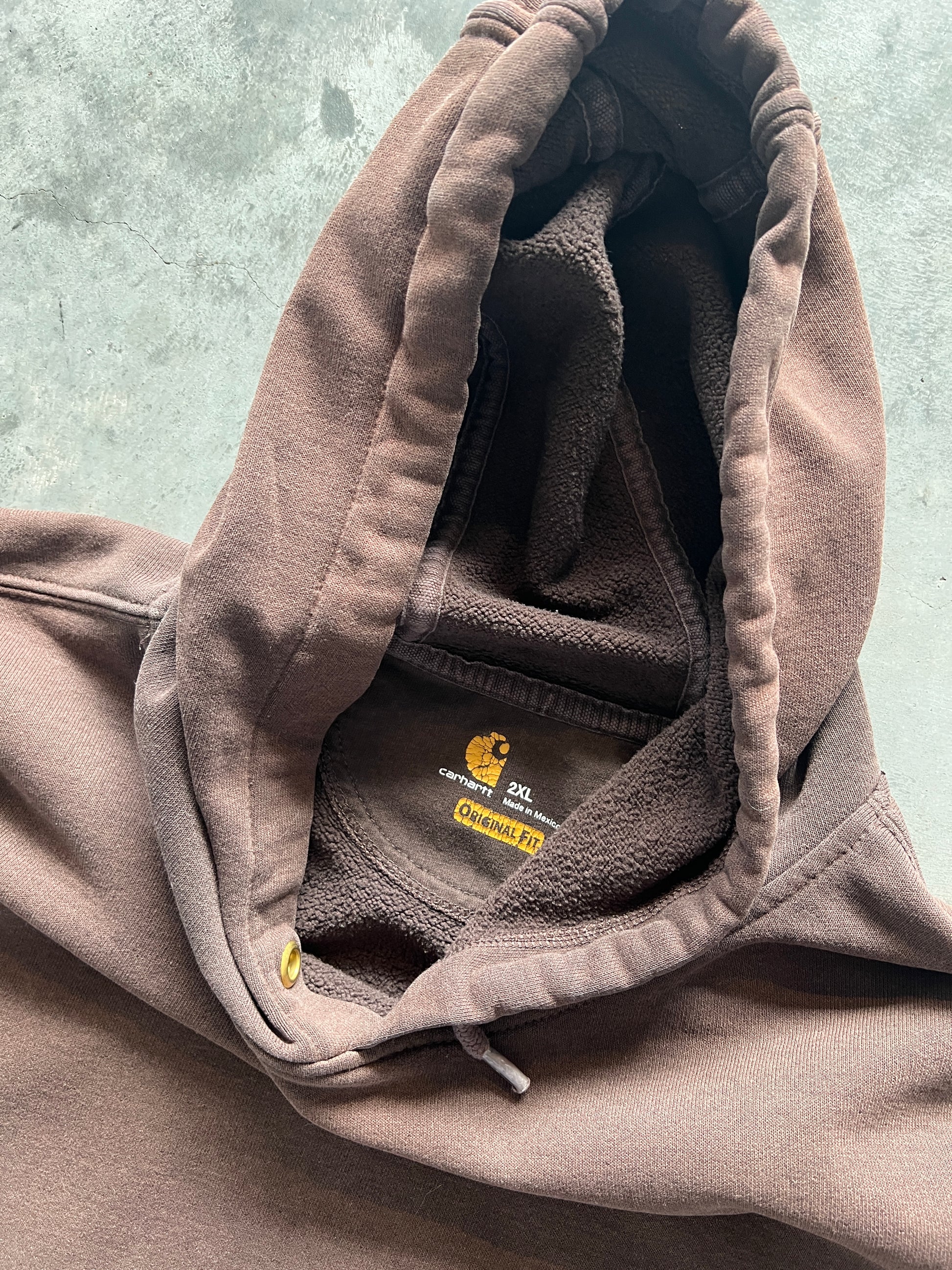 Vintage Faded Brown Carhartt Hoodie- XXL