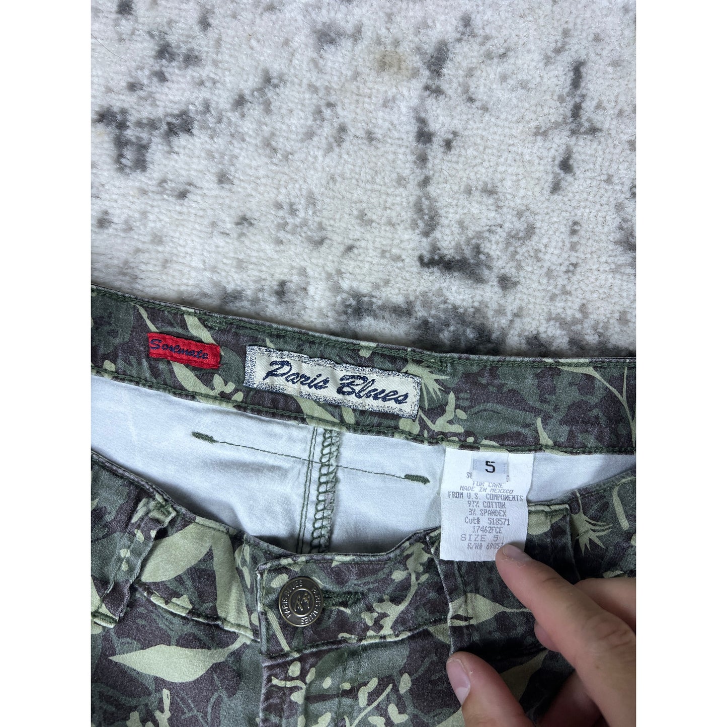 Paris Blues Floral Print  Low Rise Shorts - 5