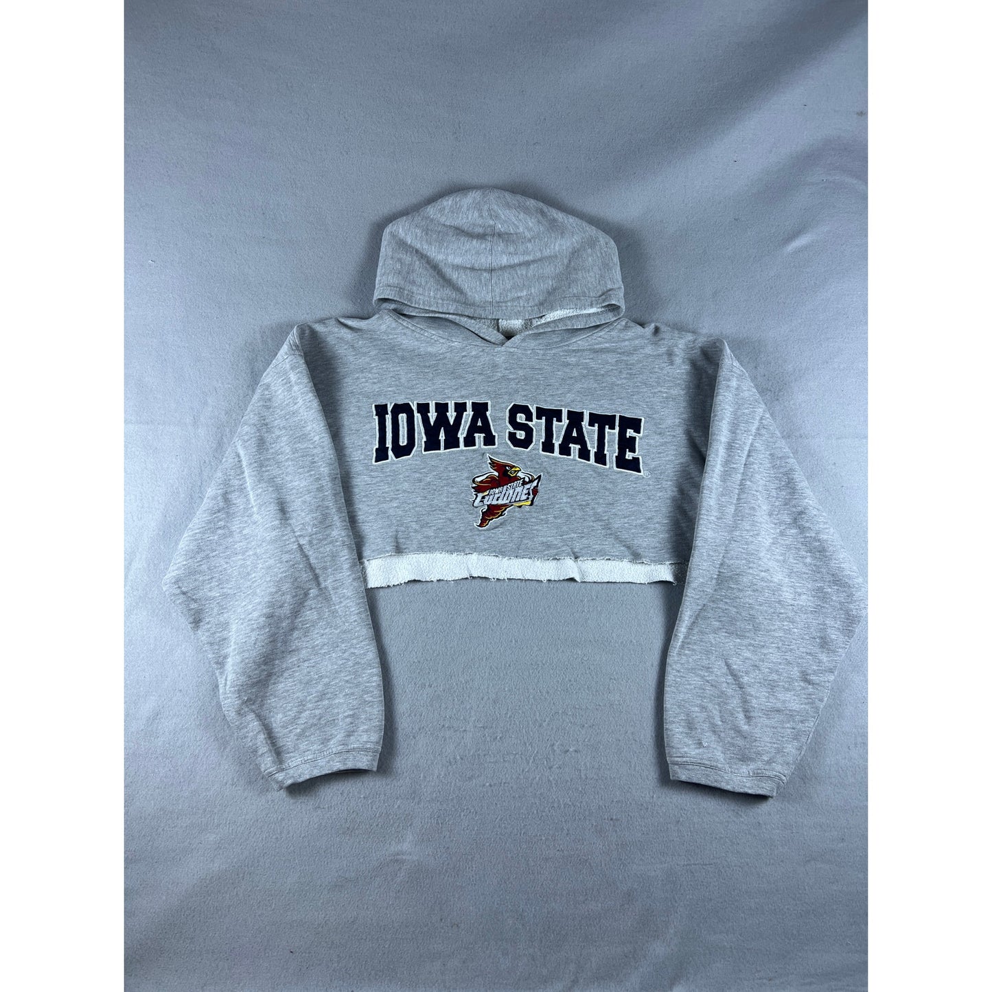Vintage Iowa State Cyclones Cropped Hoodie Sweatshirt - 2XL