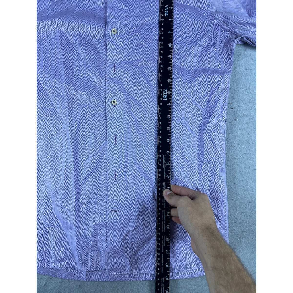 Hammer Made Herringbone Dress Shirt - 15.5
