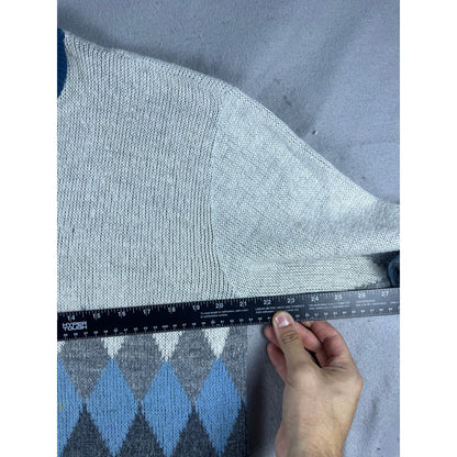 Vintage Brent Argyle Diamond Cardigan - S