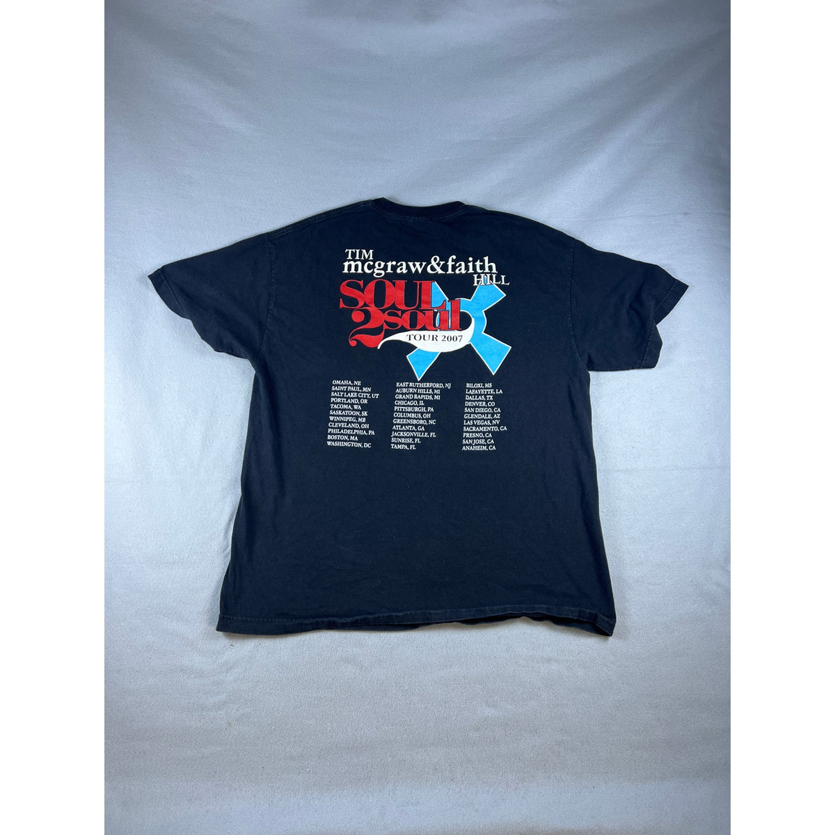 Vintage Tim McGraw Faith Hill Soul 2 Soul Tour 2007 Shirt - XL