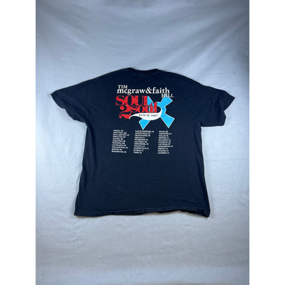 Vintage Tim McGraw Faith Hill Soul 2 Soul Tour 2007 Shirt - XL