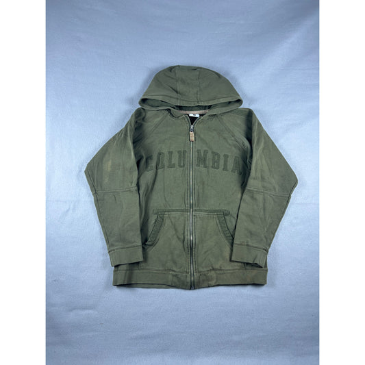 Vintage Green Columbia Full Zip Hoodie - YL
