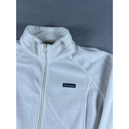 Vintage columbia white fleece jacket - XXL