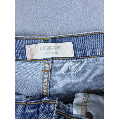 Levi's 505 Cut Off Regular Fit Denim Shorts - 34