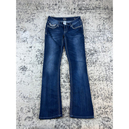 Y2k Hydraulic Bootcut Low Rise Jeans - 8