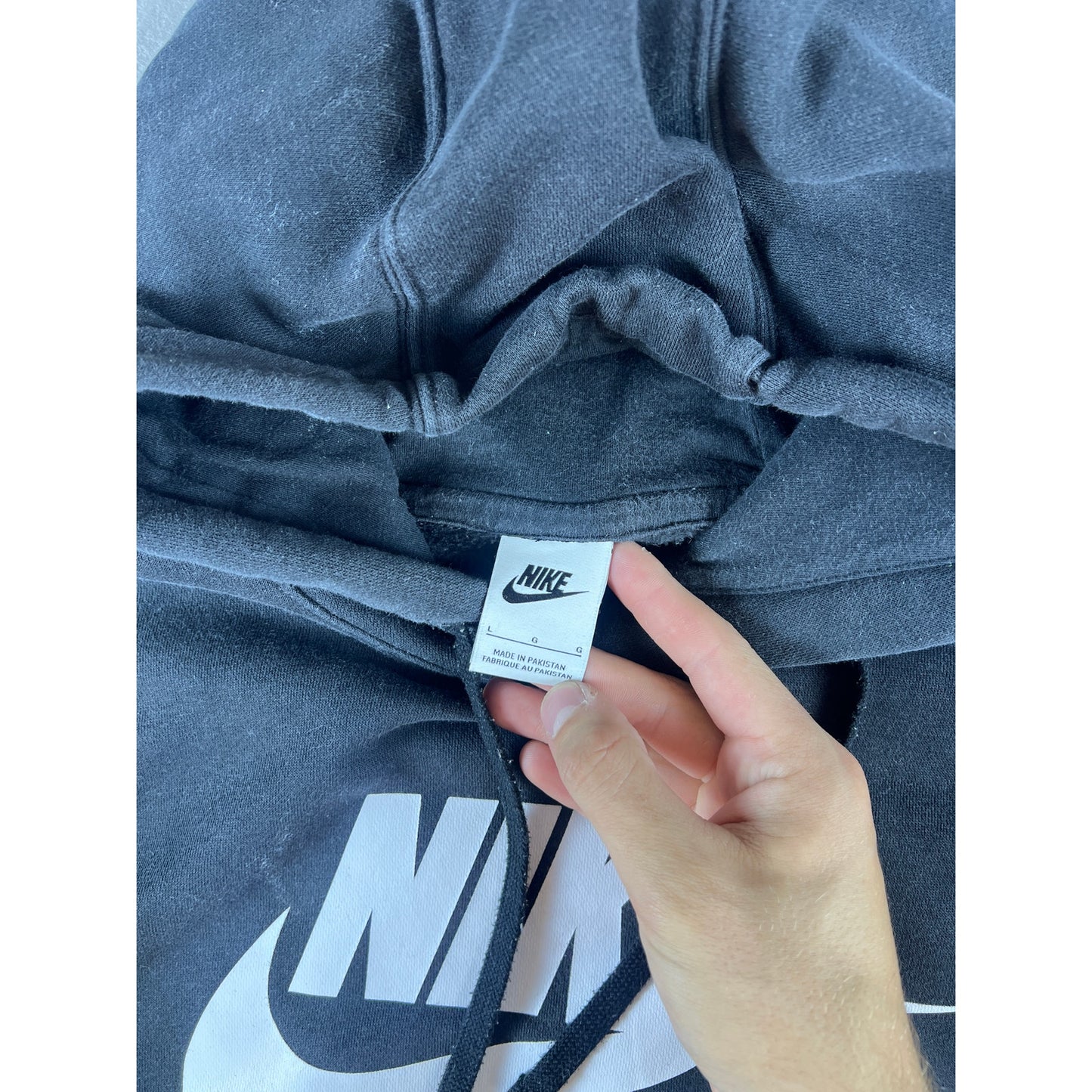 Nike Spellout Hoodie Sweatshirt - L