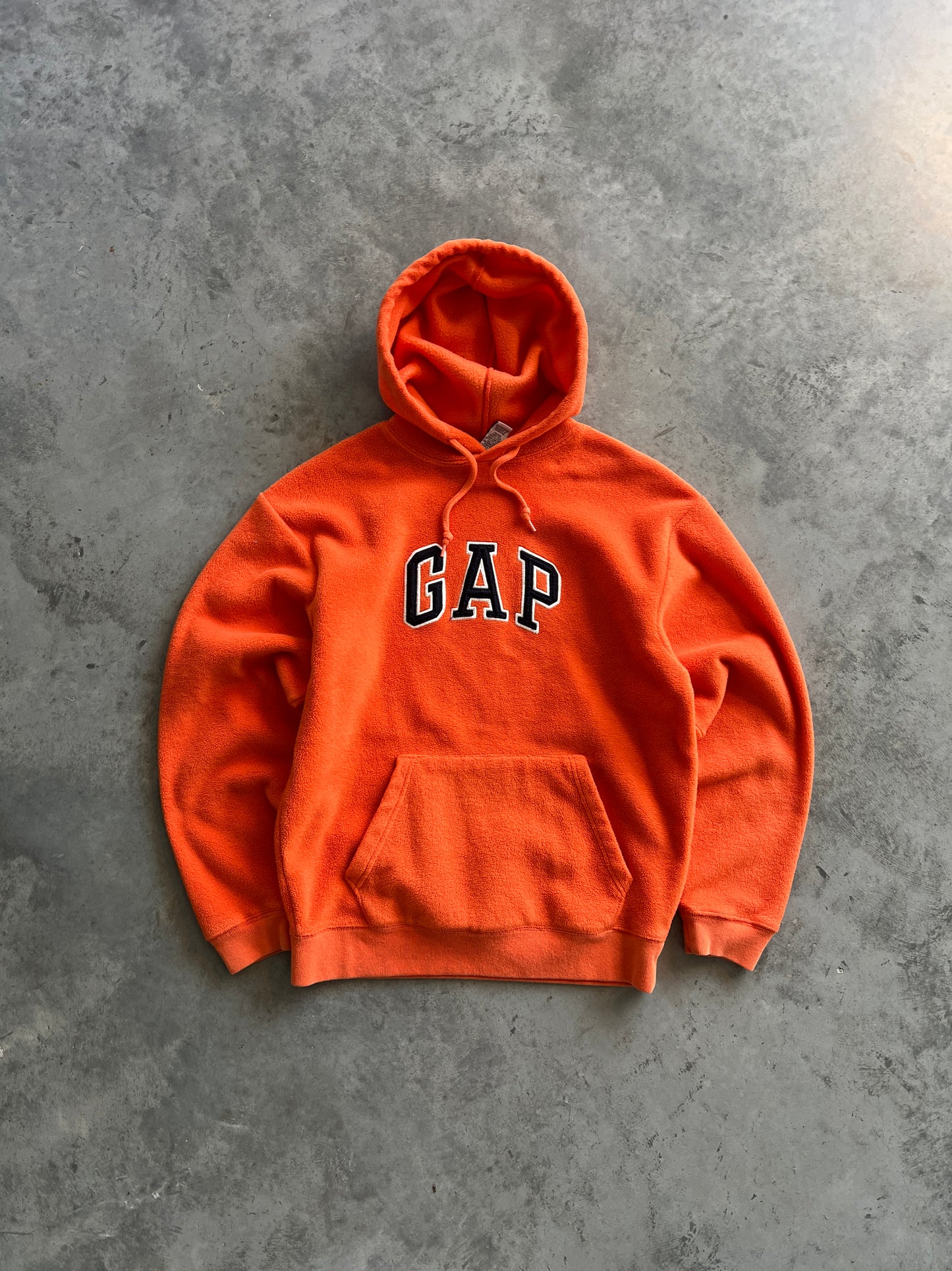 Vintage Orange Gap Spellout Hoodie - S