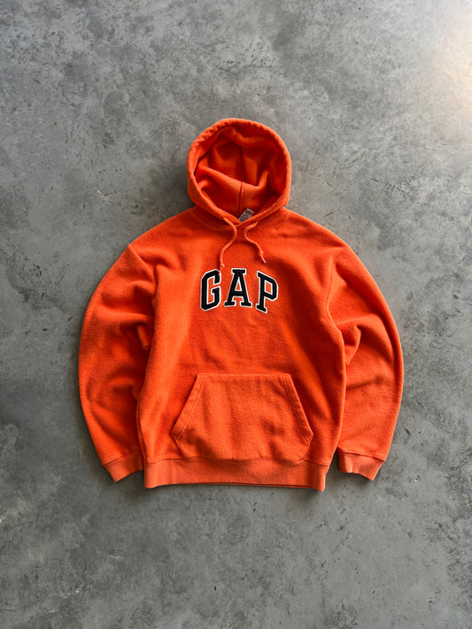 Vintage Orange Gap Spellout Hoodie - S