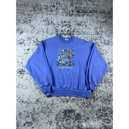 Vintage South Dakota Winter Bird Crewneck - M