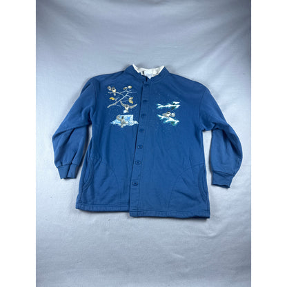 Vintage Whim Z Winter Birds Cardigan Womens - L