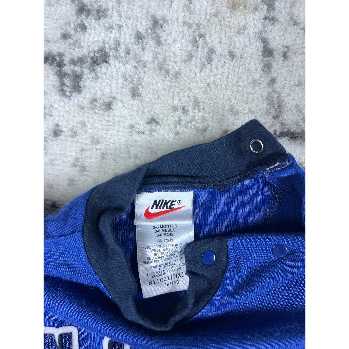 Vintage Nike Athletics 3-6m Outfit 100% cotton Navy Blue 90s