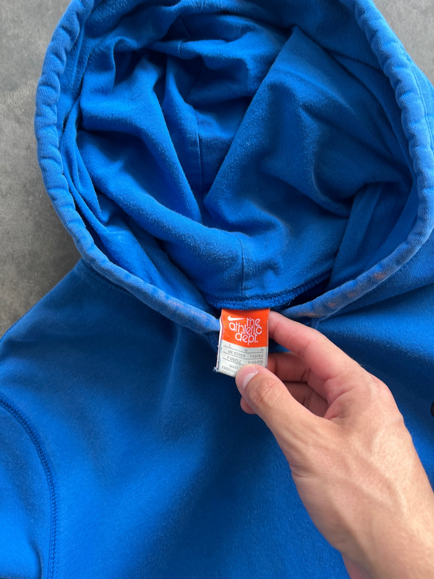 Vintage Royal Blue Nike Swoosh Hoodie - L