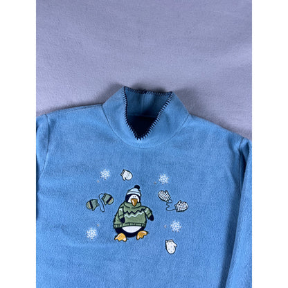 Vintage Fleece Penguin Sweatshirt Womens - XL