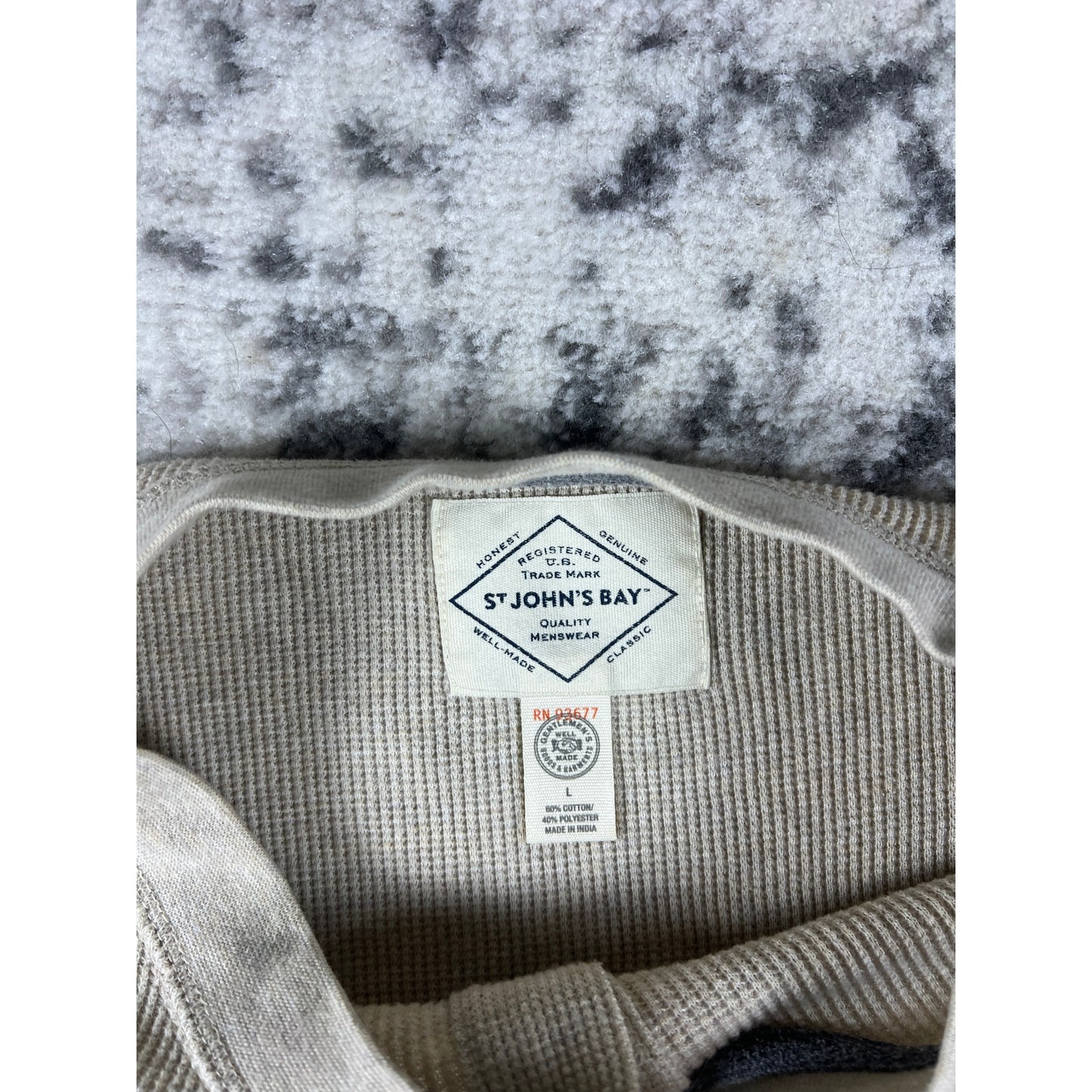 St. John's Bay Thermal Henley Shirt - L