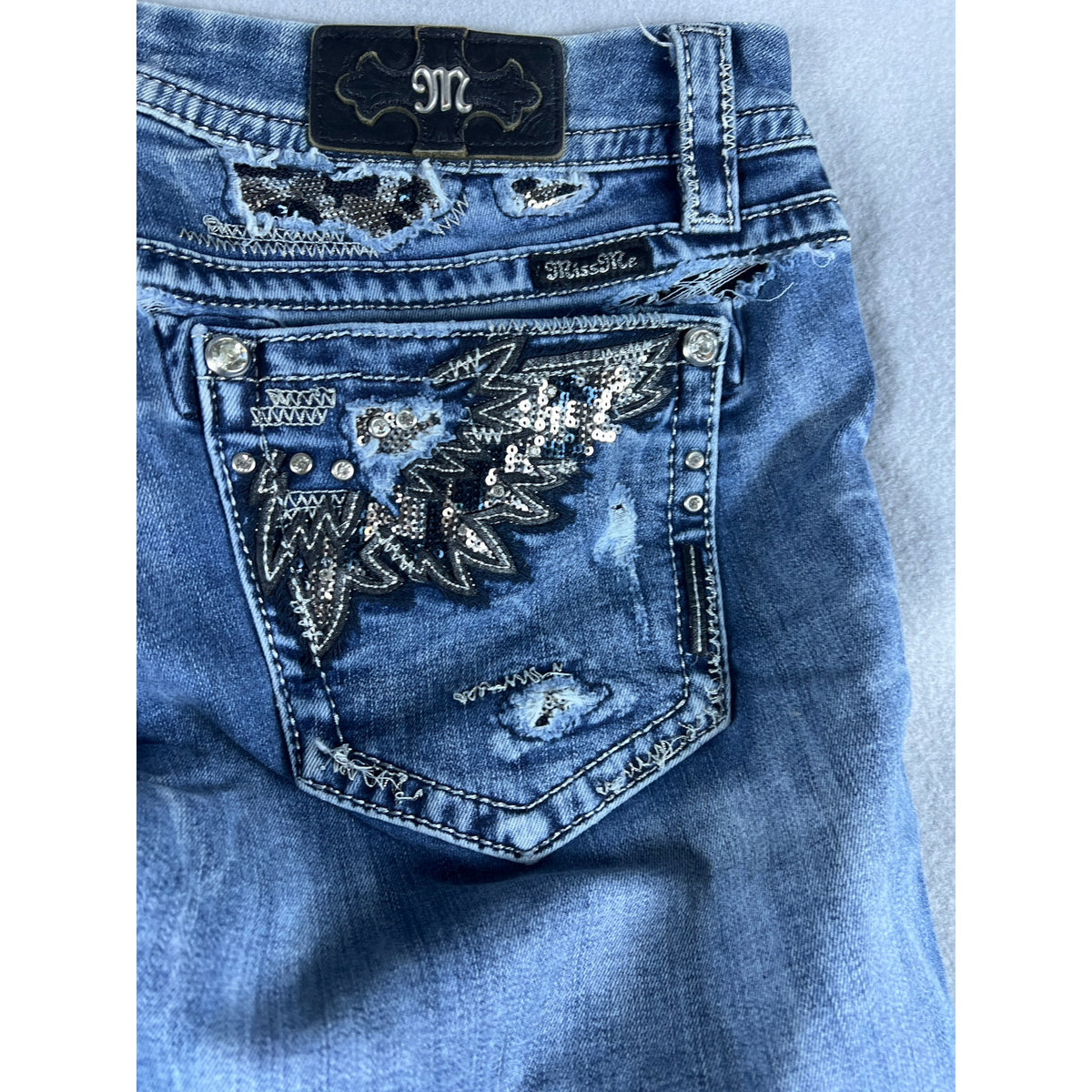 Y2K Miss Me Signature Bootcut Embellished Jeans - 31