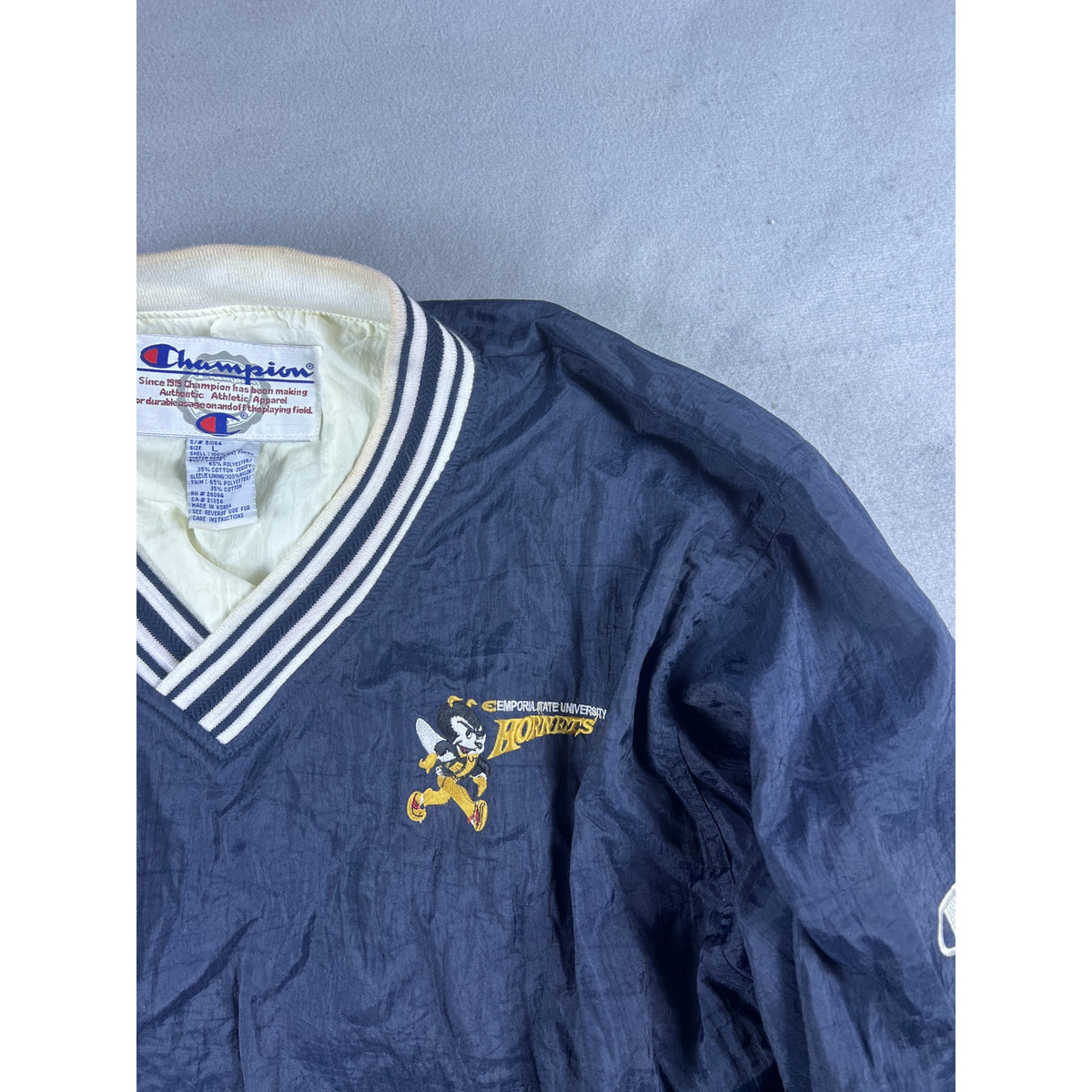 Vintage Champion Emporia State University Hornets Windbreaker Jacket - L