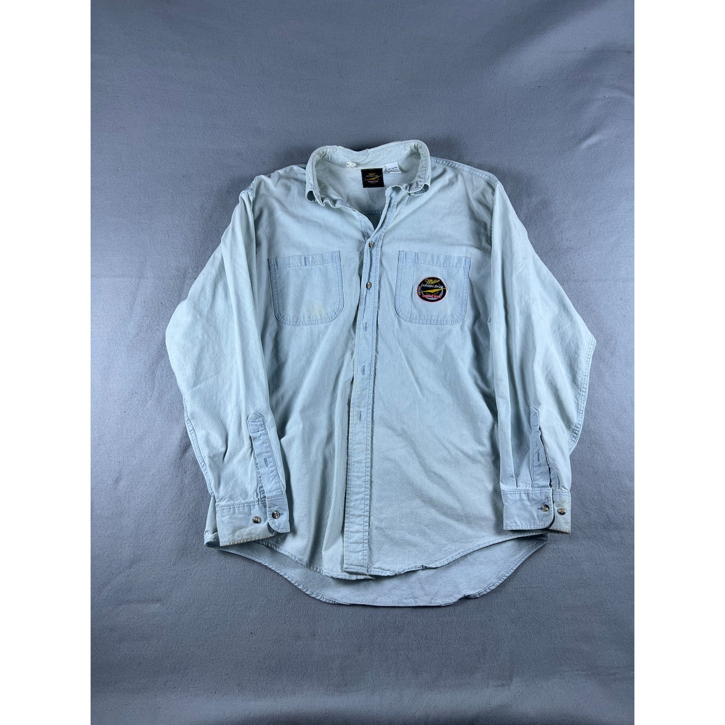 Vintage Miller Genuine Draft Denim Shirt - L