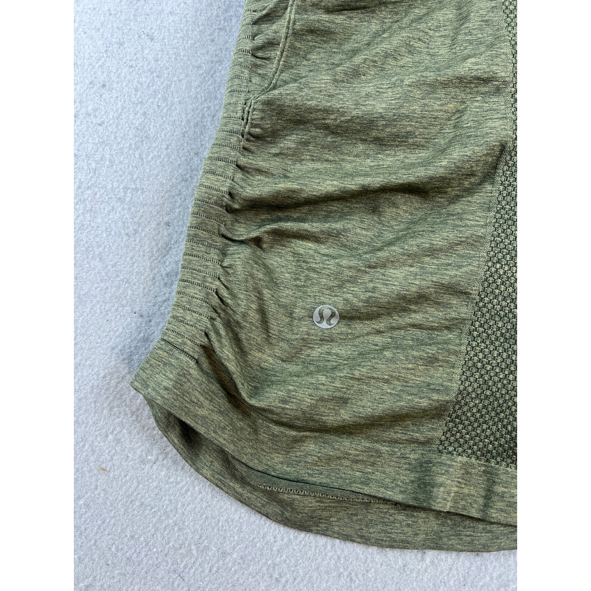 Lululemon In The Flow Tank Top Heathered Fatigue Green - XS/S