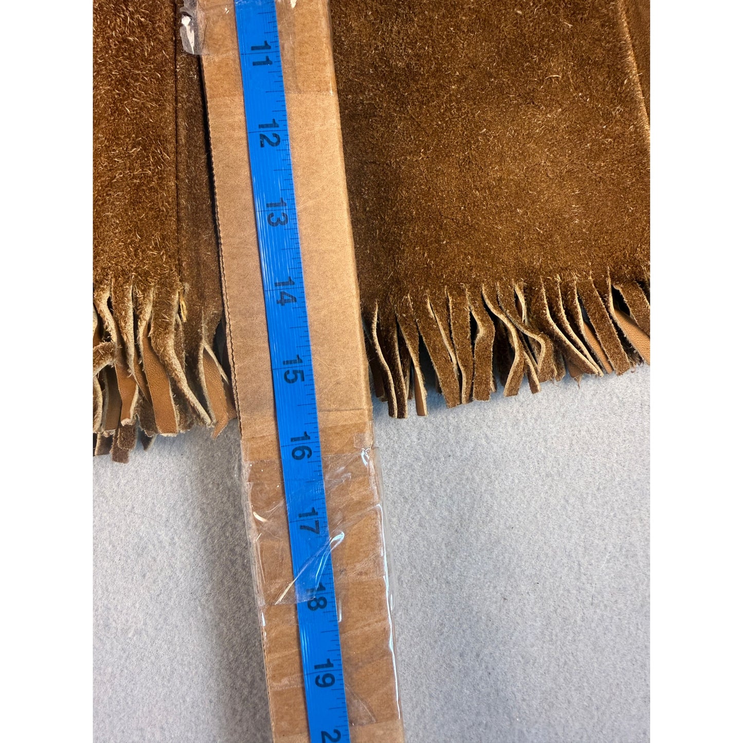 Vintage Suede Fringe Mini Skirt - 9