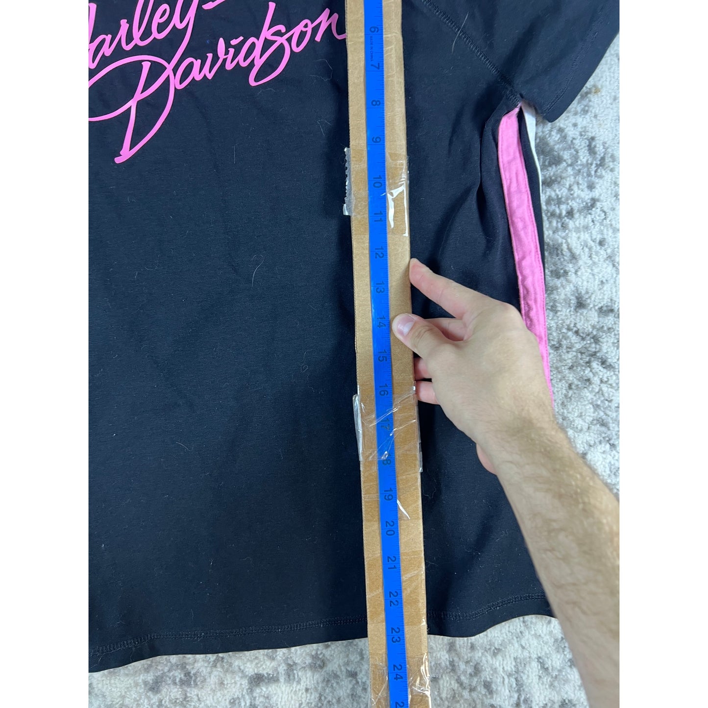Harley Davidson Pink Quarter Zip T-shirt - M
