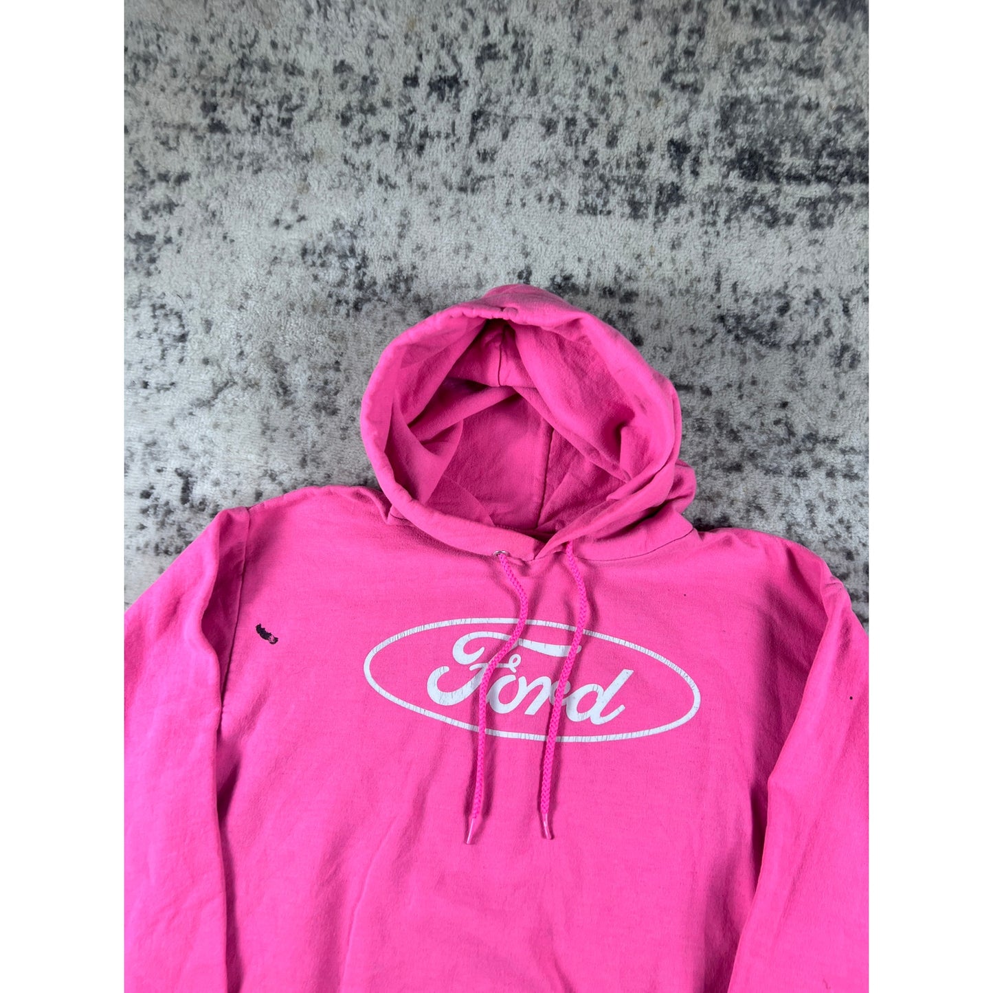 Vintage Ford Spellout Hoodie - M