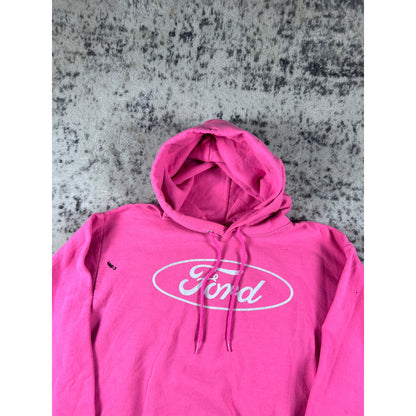 Vintage Ford Spellout Hoodie - M