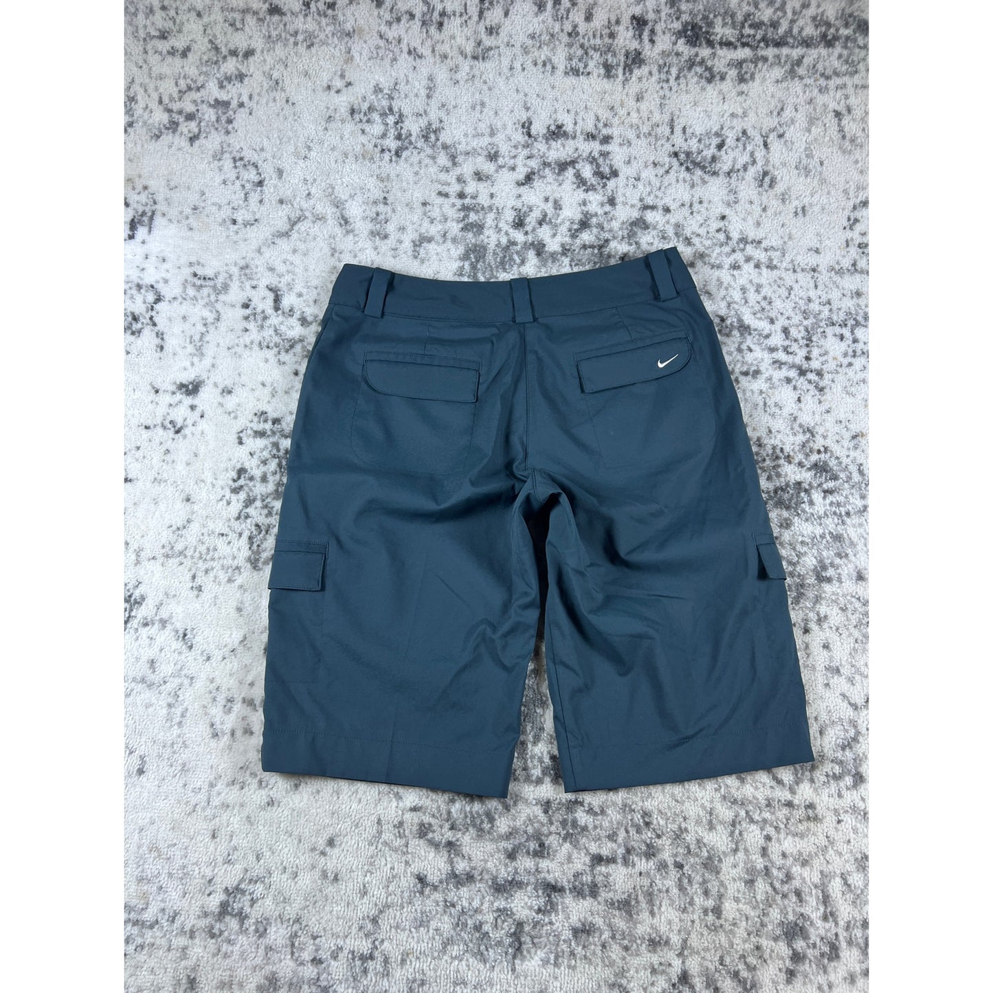 Nike Golf Shorts Womens M Teal Dri-Fit Cargo Outdoor Stretch Sports Quick Dry