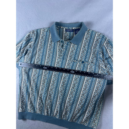 Vintage John Blair Geometric Polo Shirt - L