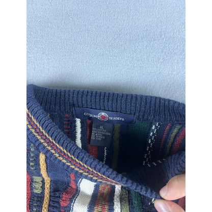 Vintage Cotton Traders 3D Knit Coogi Sweater - XL