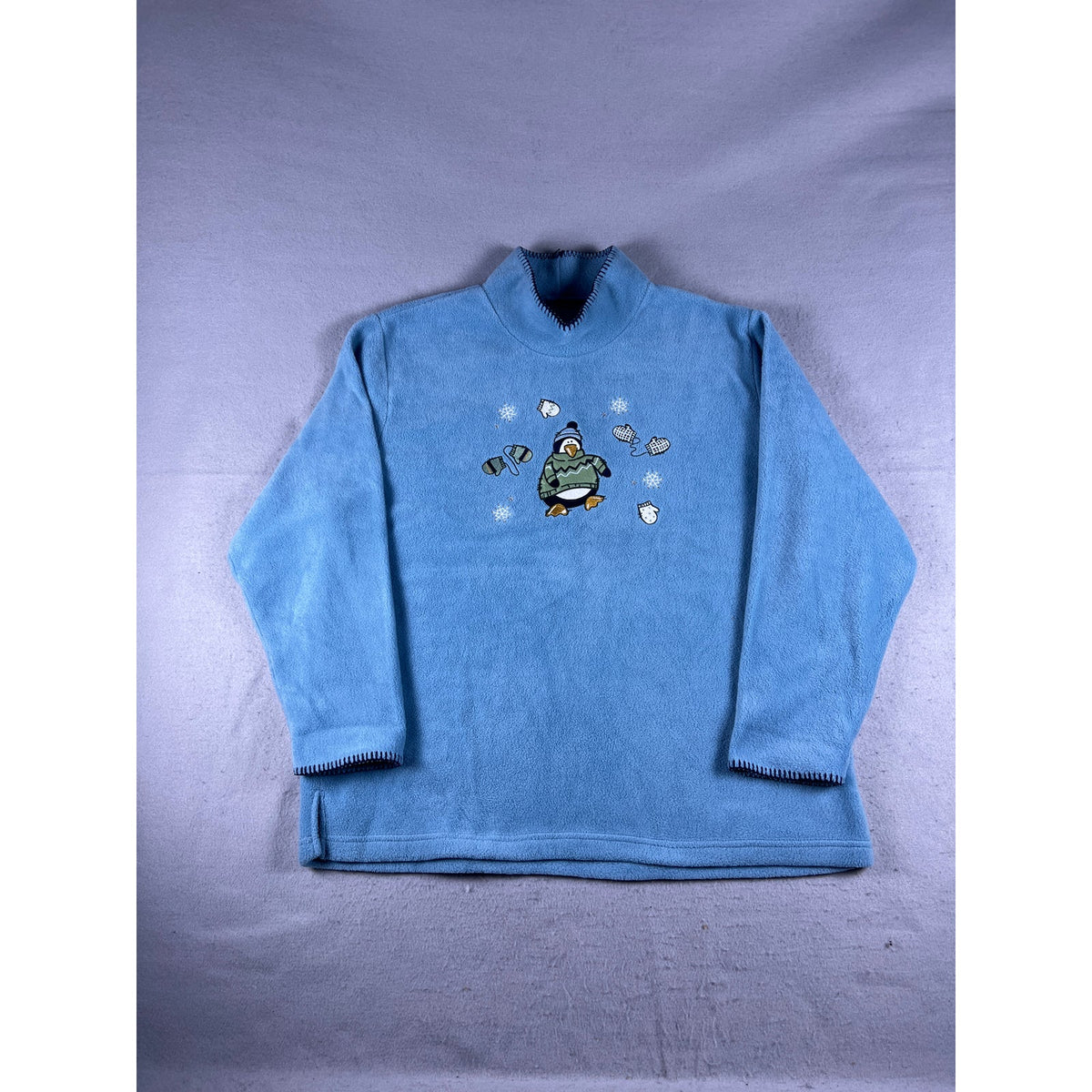 Vintage Fleece Penguin Sweatshirt Womens - XL