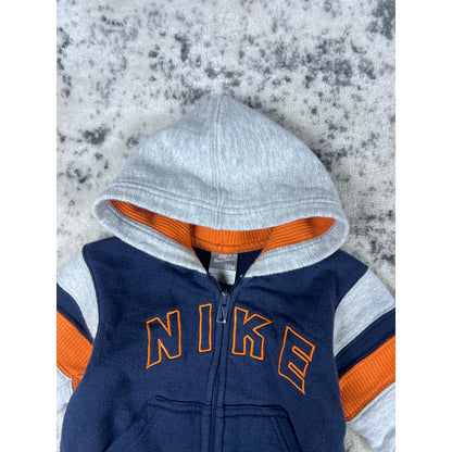 Vintage Blue Toddler Nike Spellout Hoodie - 12M