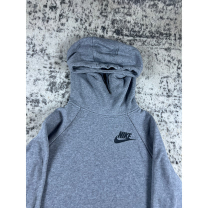Grey Nike Spellout Hoodie - YL