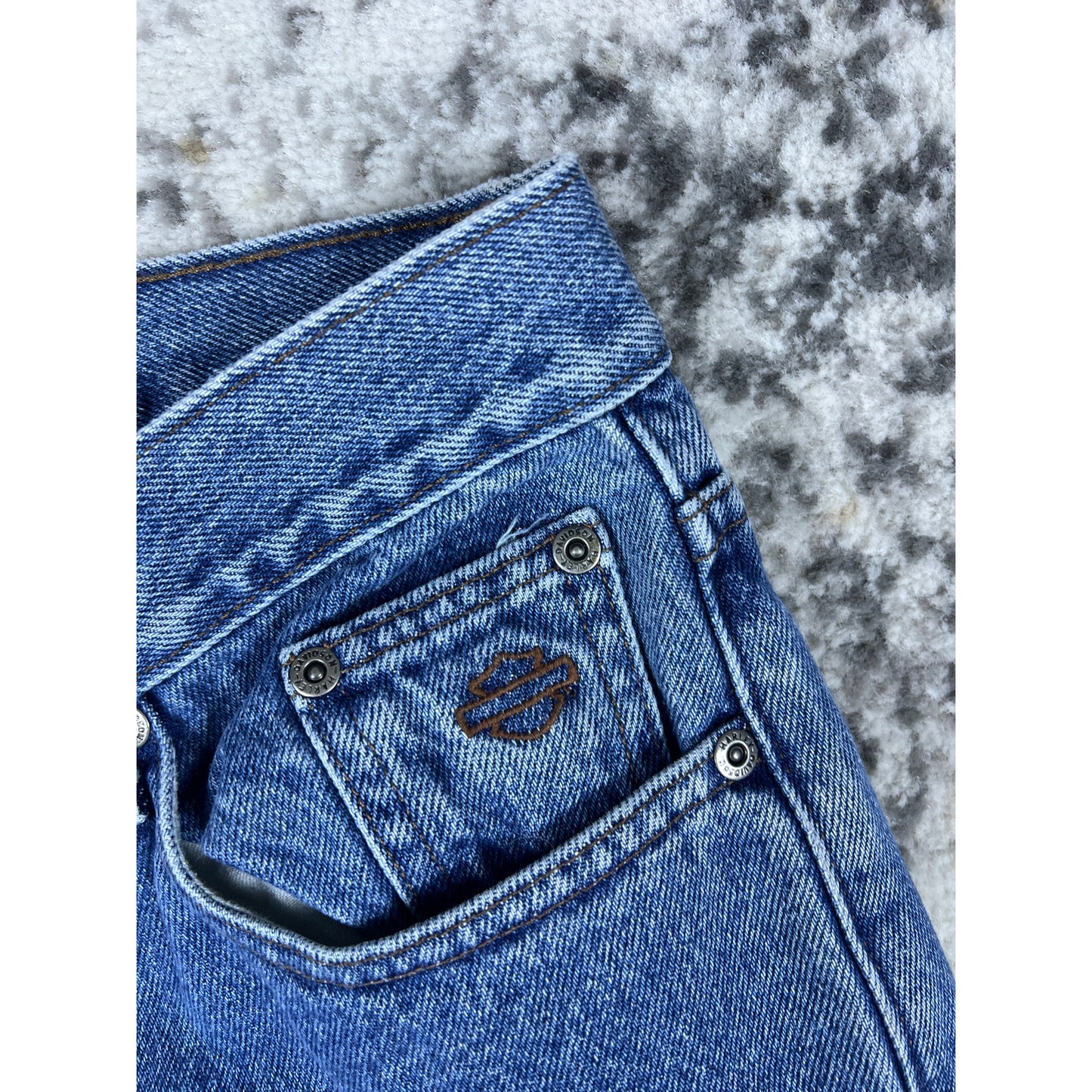 Vintage Harley Davidson Denim Blue Jeans - 32
