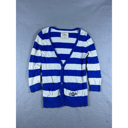 Hollister Striped Nautical Cardigan Womens - M