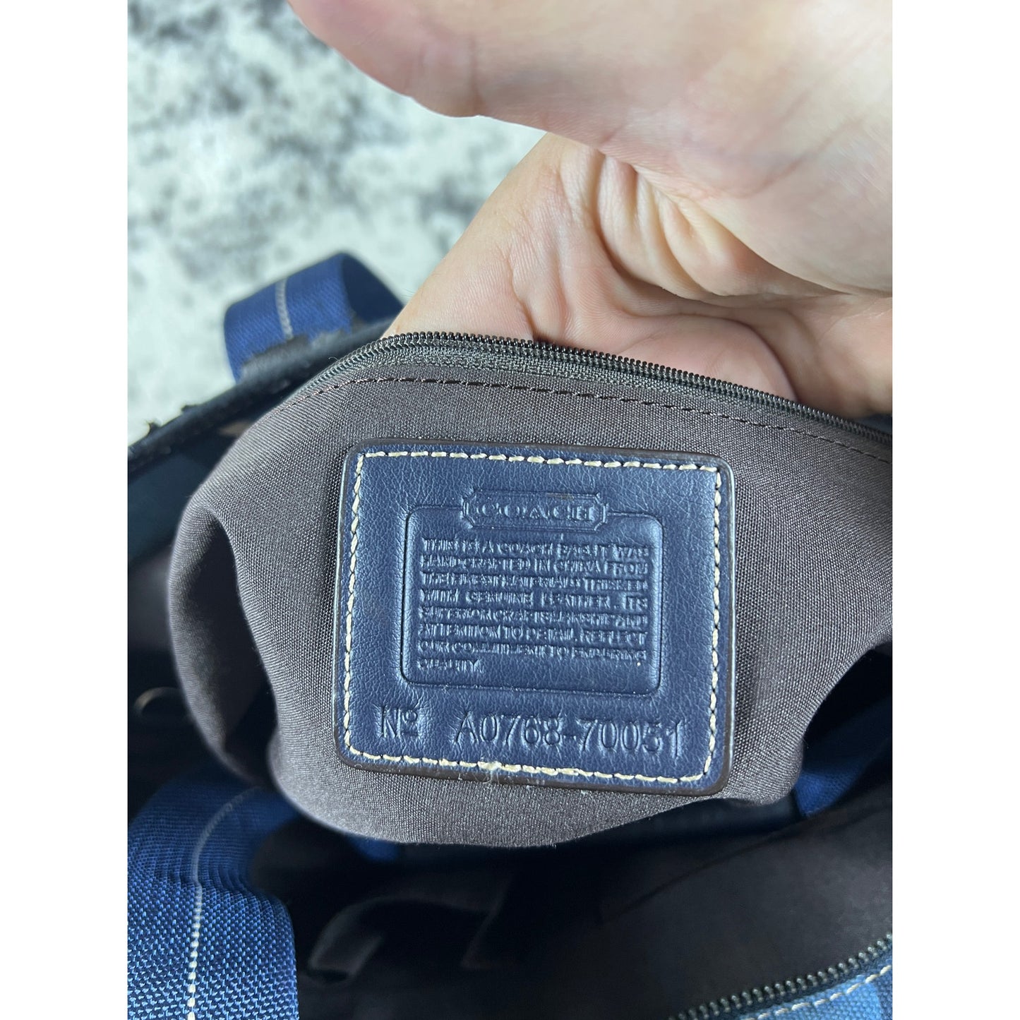 Vintage Coach 2-Tone Canvas Tote - 70051
