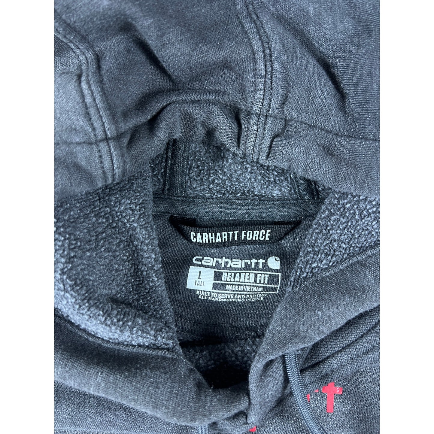 Vintage Grey Carhartt Spellout Hoodie - LT