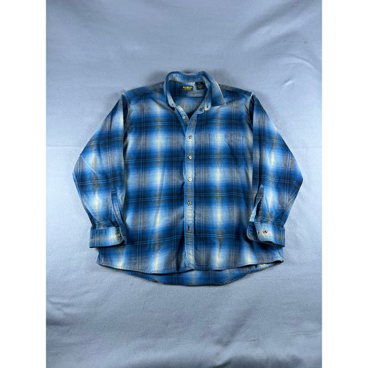 Vintage 90s OshKosh B'gosh Shadow Plaid Flannel - XXL