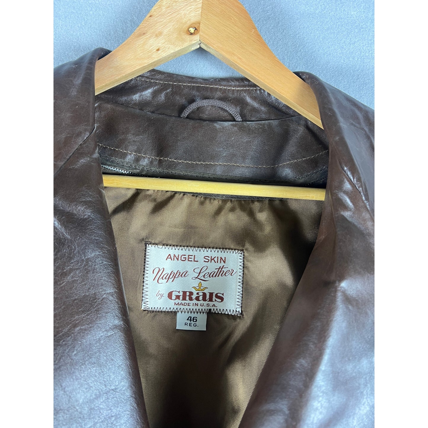 Vintage 70s Grais Leather Jacket - 46/XL