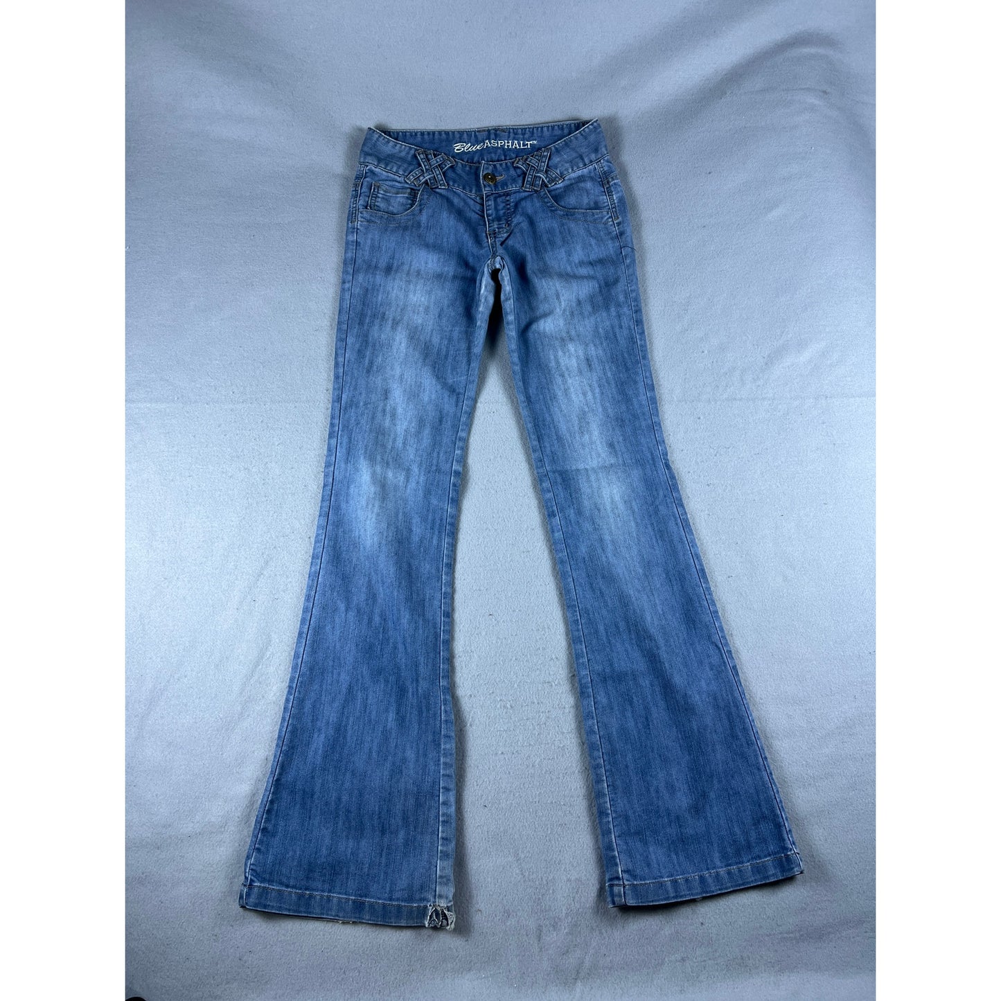 Vintage Blue Asphalt Flare Jeans - 3
