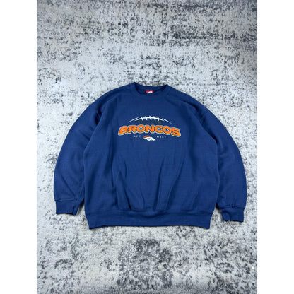 Vintage Navy Blue Denver Broncos Sweatshirt - XL