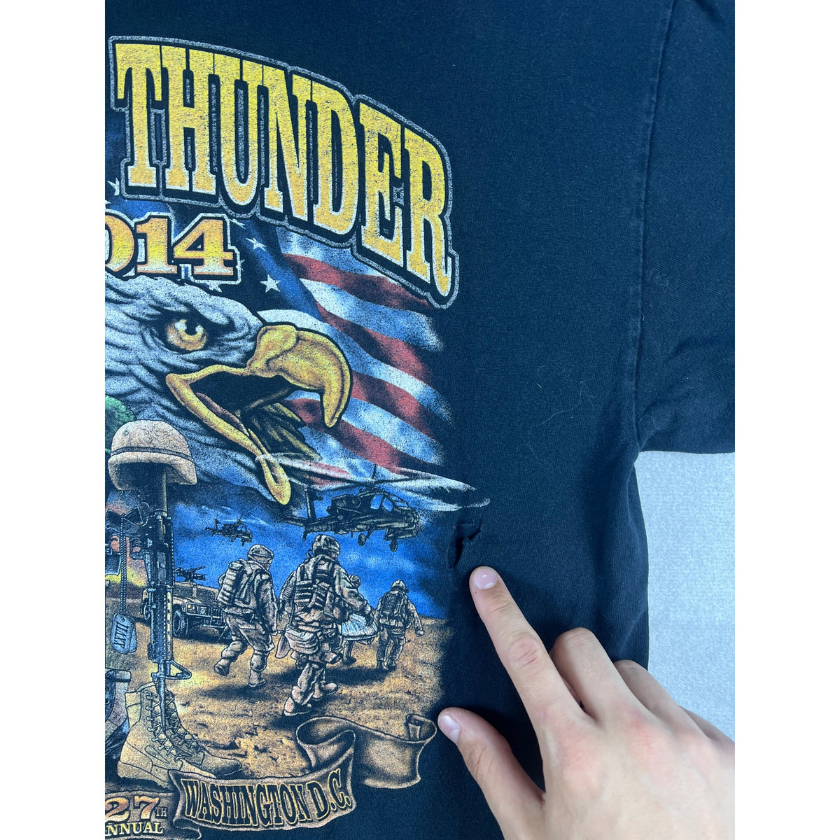 2014 Rolling Thunder 27th Annual T-Shirt - L