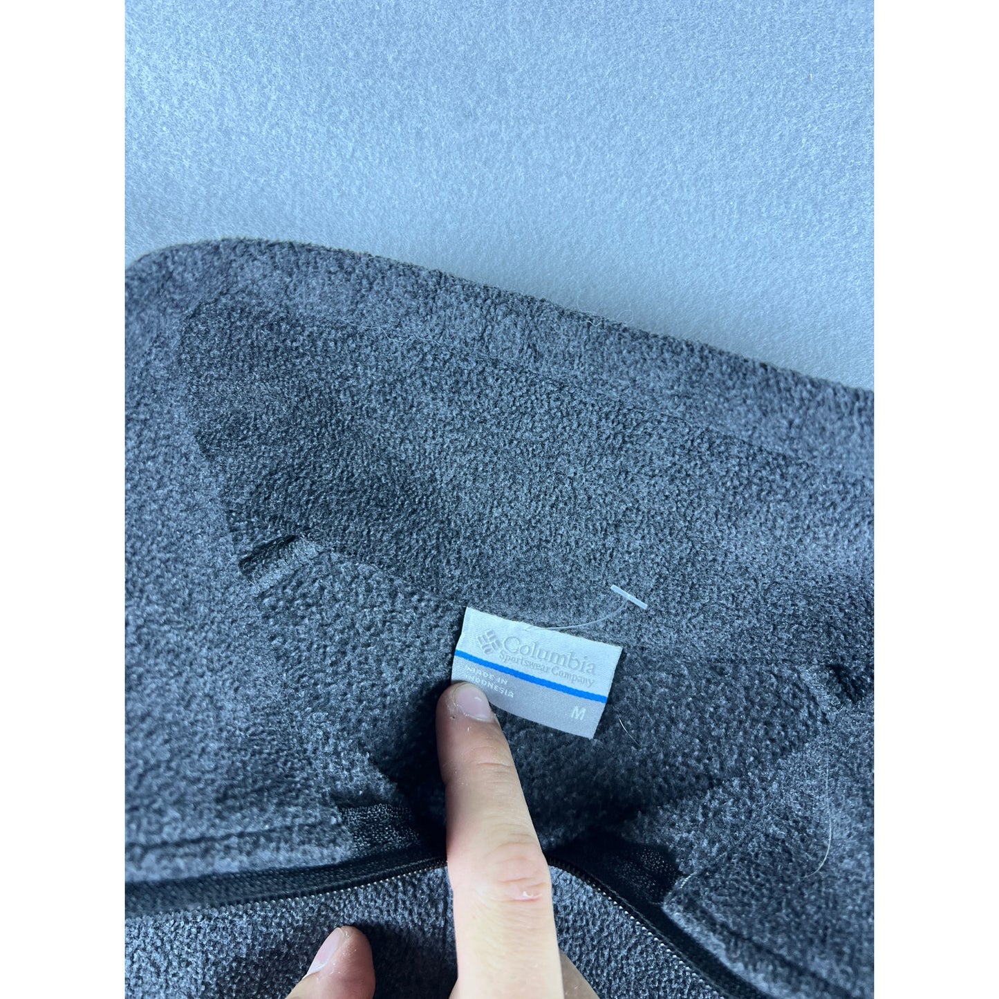Columbia Gray Fleece Full Zip Jacket - M