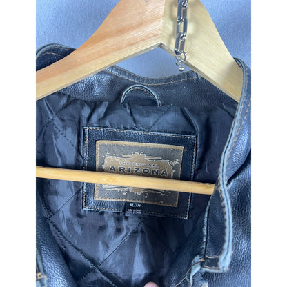 Arizona Faux Leather Biker Jacket - XL