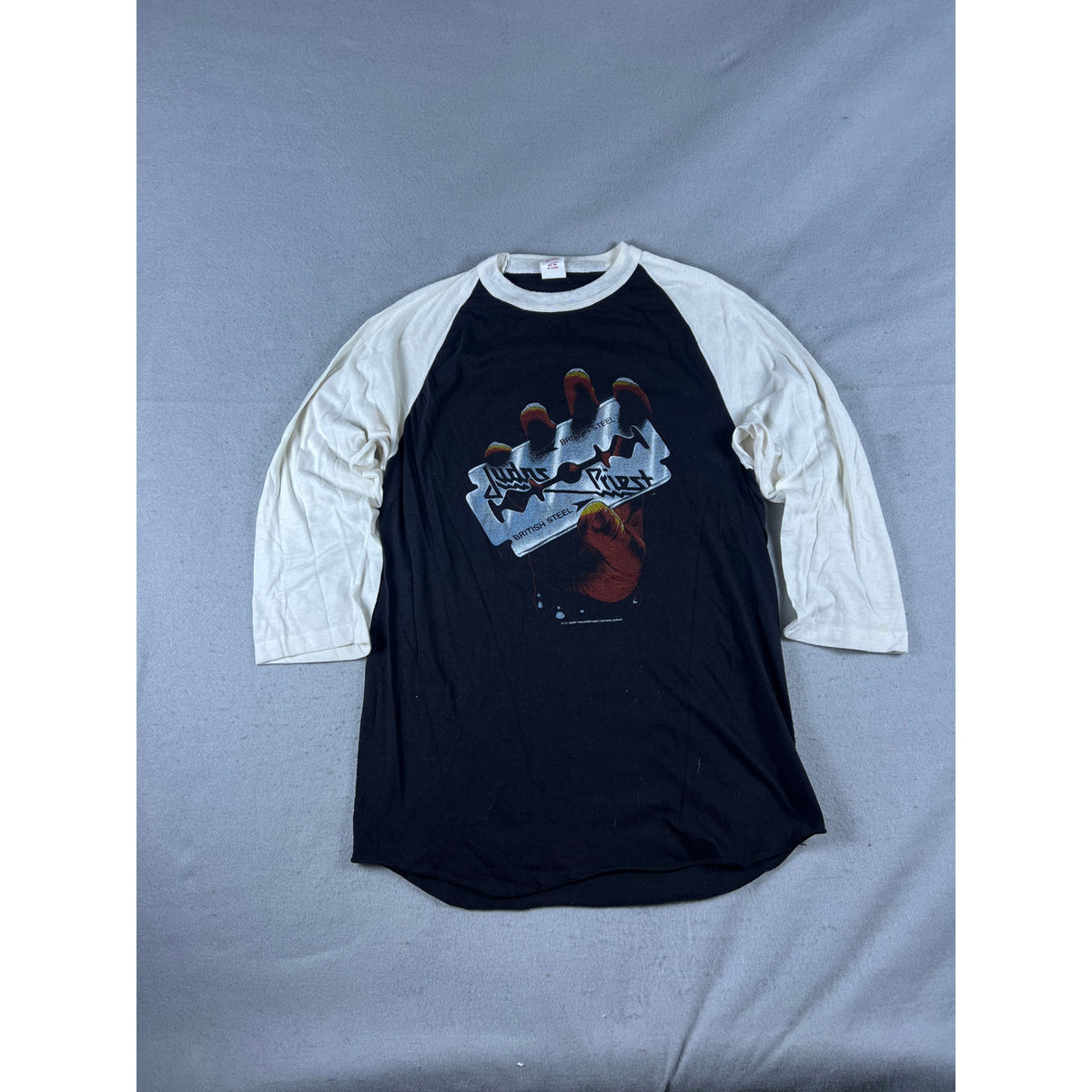 Vintage 1981 Judas Priest British Steel Baseball Raglan Shirt - XL