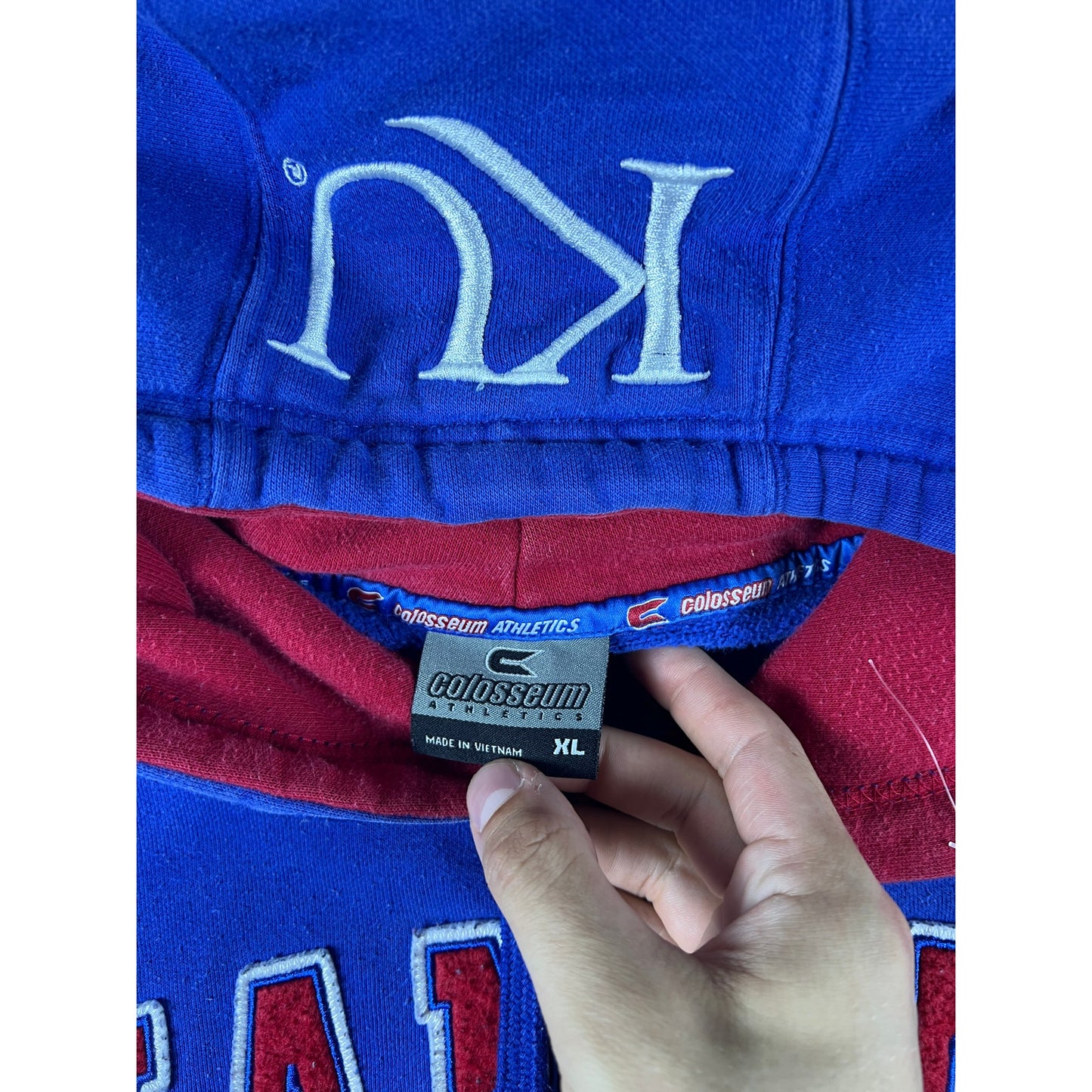 Vintage Colosseum Kansas Jayhawks Hoodie - XL