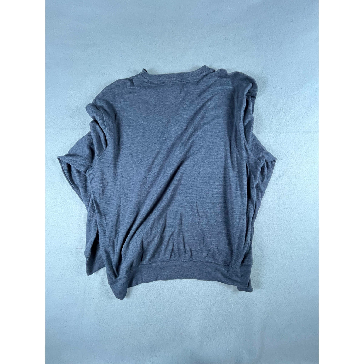 Mens Charcoal Gray Henley Shirt - XL