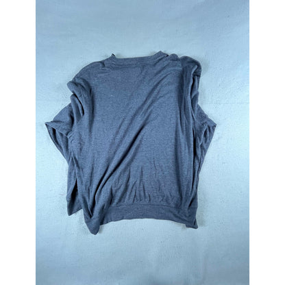 Mens Charcoal Gray Henley Shirt - XL