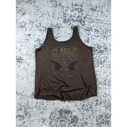 Vintage Brown Harley Davidson Tank Top - XL